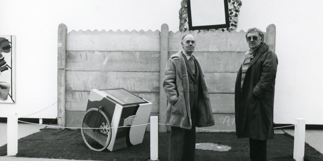 Roger Raveel and Hugo Claus at the Centre for Fine Arts in 1983